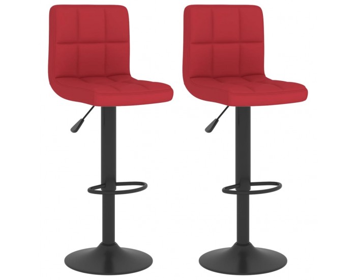 Sonata H Бар табуретки, 2 бр, виненочервени, текстил