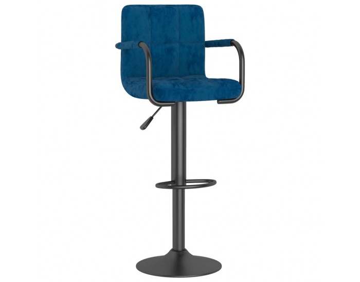 Sonata H Бар табуретка, синя, кадифе