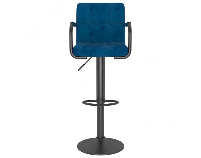 Sonata H Бар табуретка, синя, кадифе
