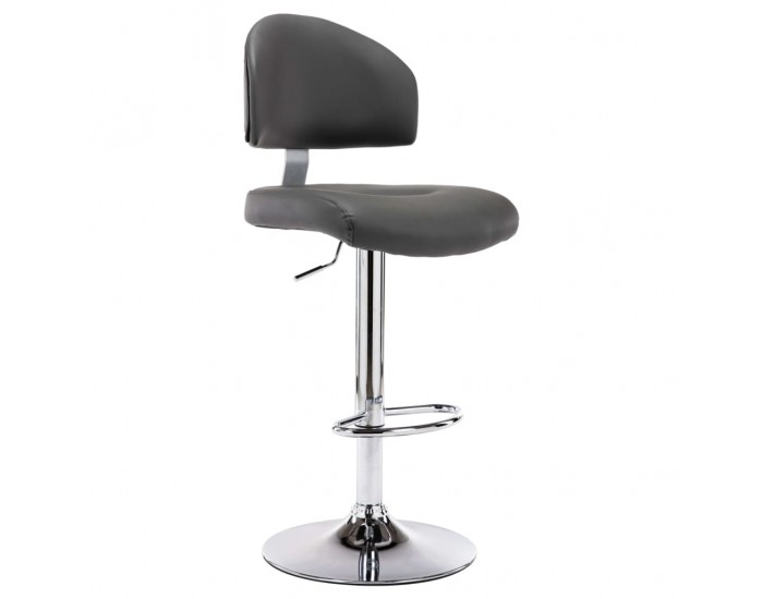 Sonata H Бар табуретки, 2 бр, сиви, изкуствена кожа