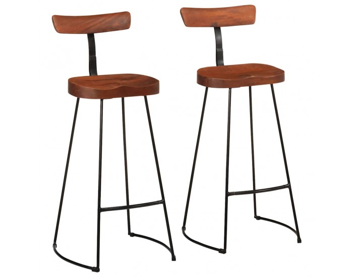 Sonata H Бар табуретки, 2 бр, 49x43x103 см, мангово масив дърво