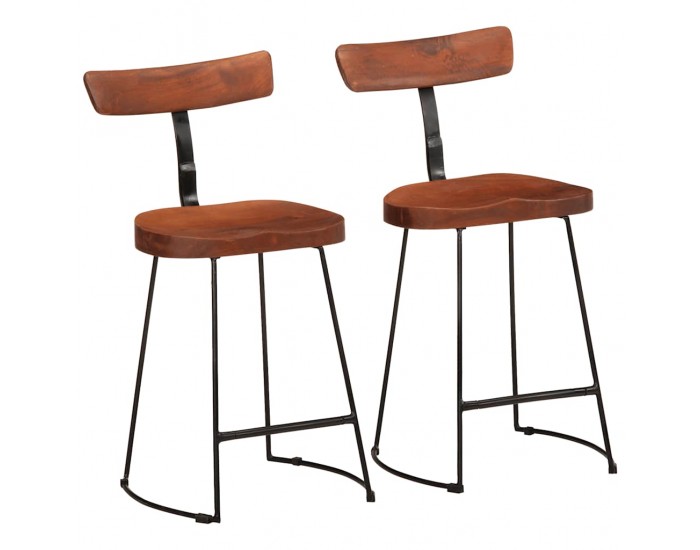 Sonata H Бар табуретки, 2 бр, 49x43x79 см, мангово масив дърво