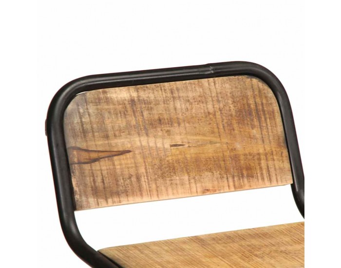 Sonata H Бар столове 2 бр. 46x35,5x80 cm Масивна дървесина Грубо манго