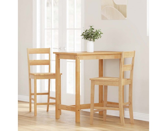 Sonata H Бар столове 2 бр Естествена масивна дървесина гума