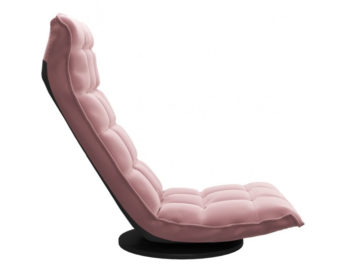 Sonata H Въртящ се подов стол, розов, кадифе