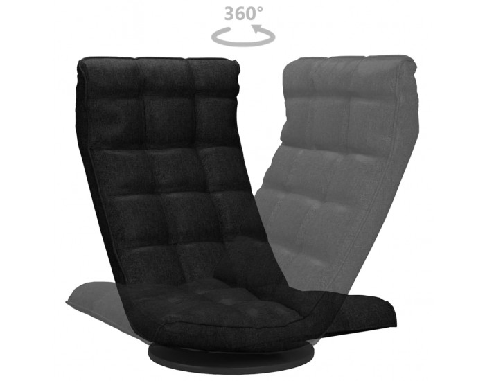 Sonata H Въртящ се подов стол, черен, текстил