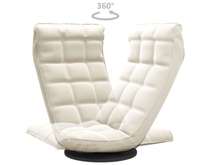 Sonata H Въртящ се подов стол, кремав, кадифе