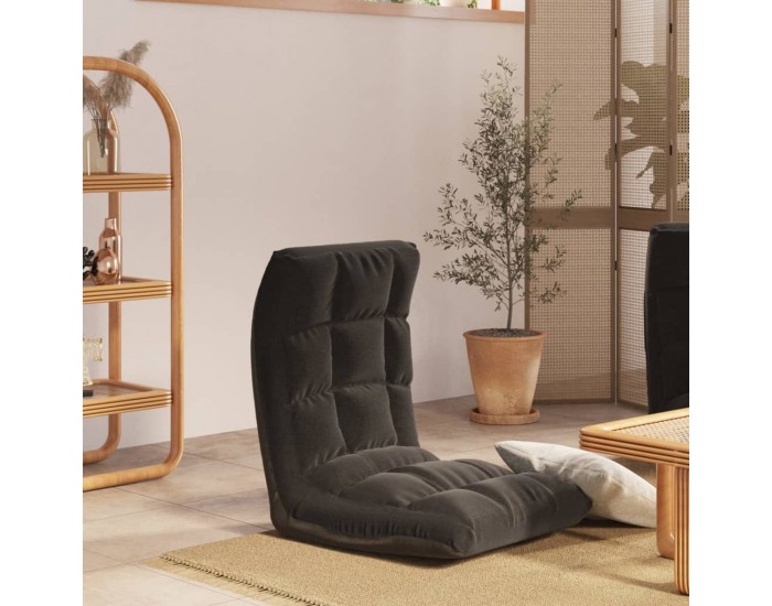 Sonata H Сгъваем подов стол, черен, текстил