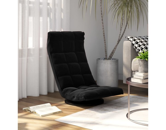 Sonata H Въртящ се подов стол, черен, кадифе