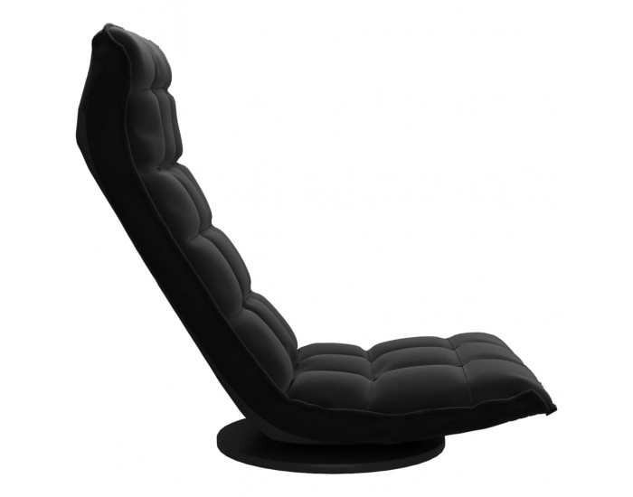 Sonata H Въртящ се подов стол, черен, кадифе