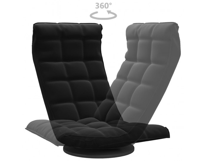 Sonata H Въртящ се подов стол, черен, кадифе