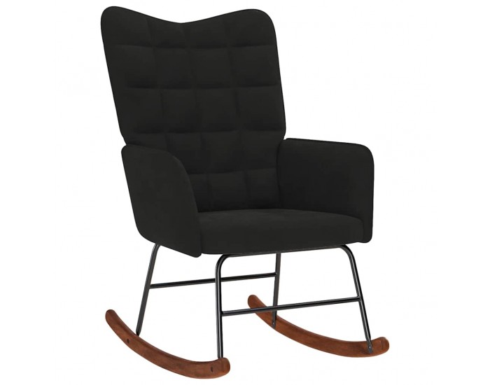 Sonata H Люлеещ стол, черен, кадифе