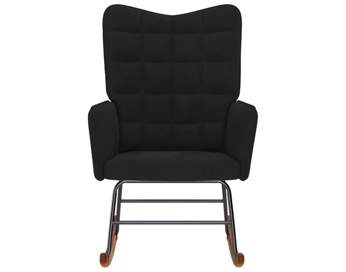 Sonata H Люлеещ стол, черен, кадифе