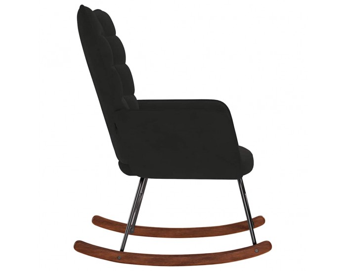 Sonata H Люлеещ стол, черен, кадифе