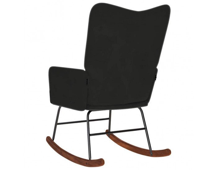 Sonata H Люлеещ стол, черен, кадифе