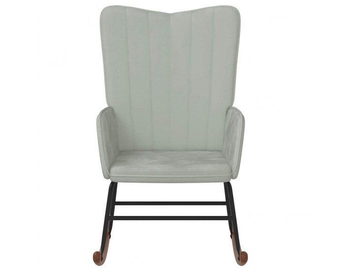 Sonata H Люлеещ се стол, светлосив, кадифе