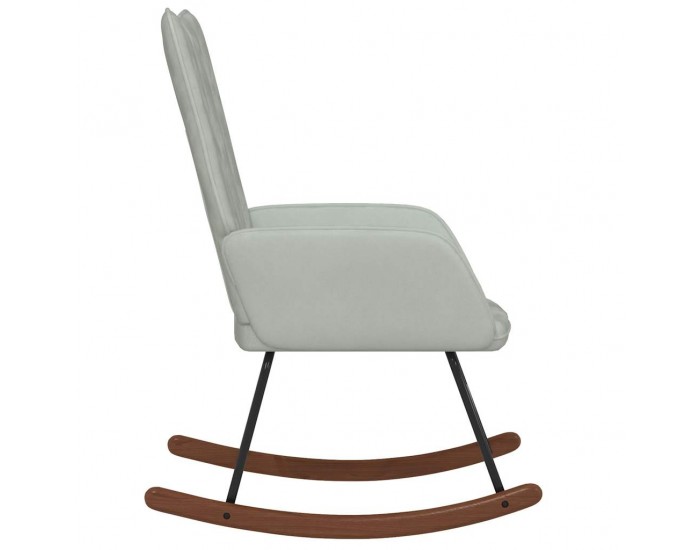 Sonata H Люлеещ се стол, светлосив, кадифе