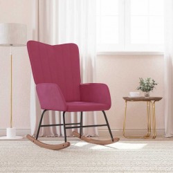 Sonata H Люлеещ стол, виненочервен, кадифе - Градински столове