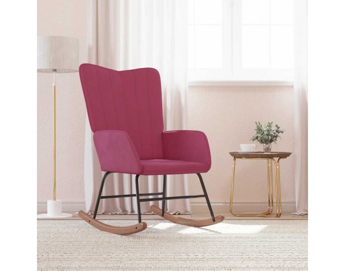 Sonata H Люлеещ стол, виненочервен, кадифе