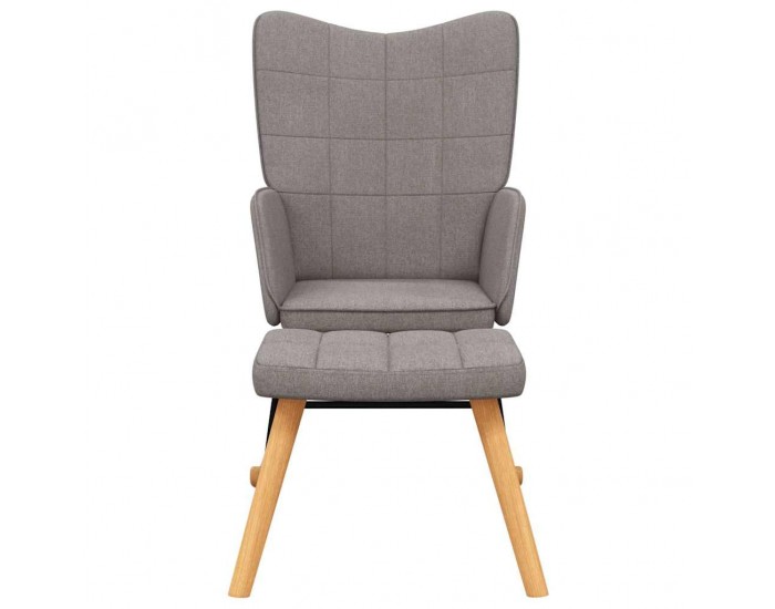 Sonata H Люлеещ се стол с табуретка, таупе, плат