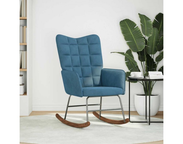 Sonata H Люлеещ стол, син, кадифе