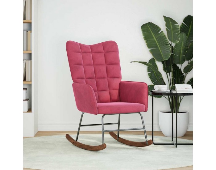 Sonata H Люлеещ стол, виненочервен, кадифе