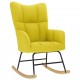 Sonata H Люлеещ се стол с табуретка за крака Светложълта тъкан
