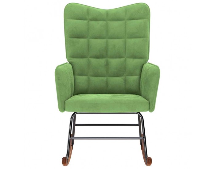 Sonata H Люлеещ стол, светлозелен, кадифе