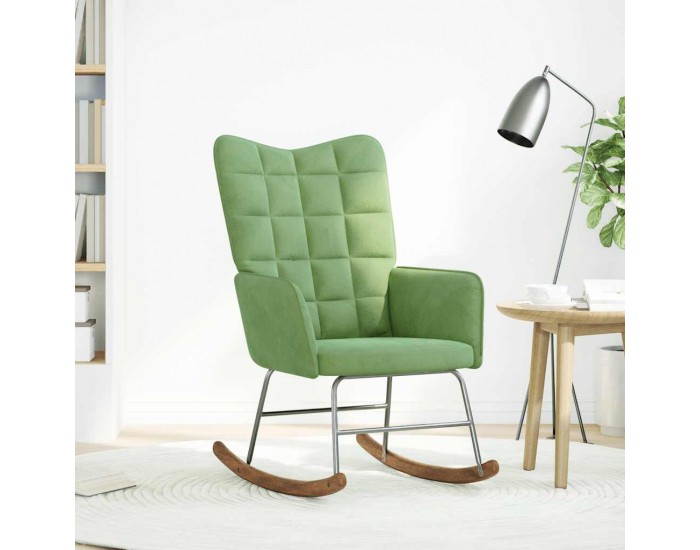 Sonata H Люлеещ стол, светлозелен, кадифе