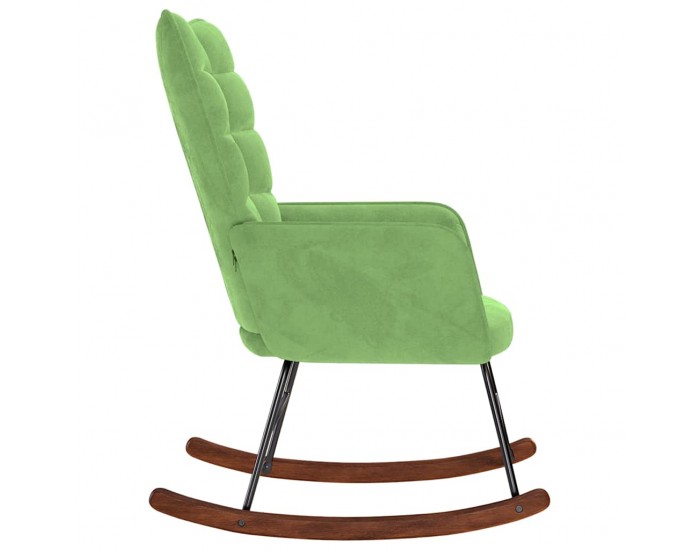 Sonata H Люлеещ стол, светлозелен, кадифе