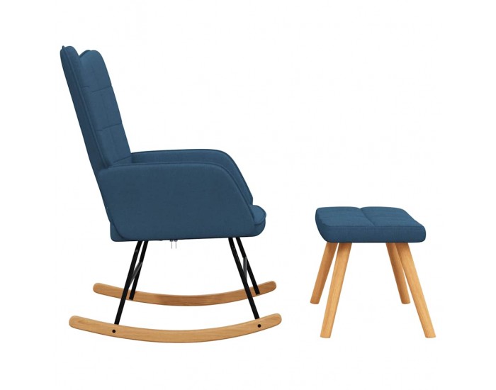 Sonata H Люлеещ се стол с табуретка, син, плат