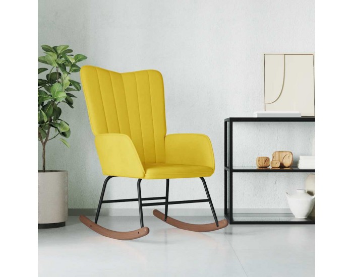 Sonata H Люлеещ се стол, горчица, кадифе