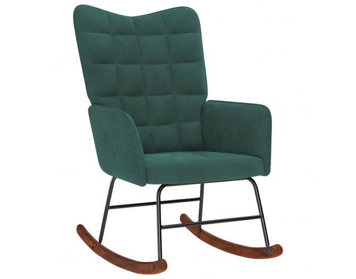 Sonata H Люлеещ стол, тъмнозелен, кадифе