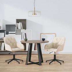 Sonata H Въртящи трапезни столове, 2 бр, кремави, кадифе - Трапезни столове