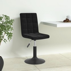 Sonata H Въртящи се трапезни столове, 6 бр, черни, кадифе - Столове