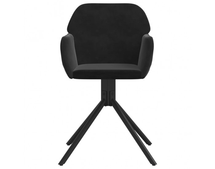 Sonata H Въртящи трапезни столове, 2 бр, черни, кадифе