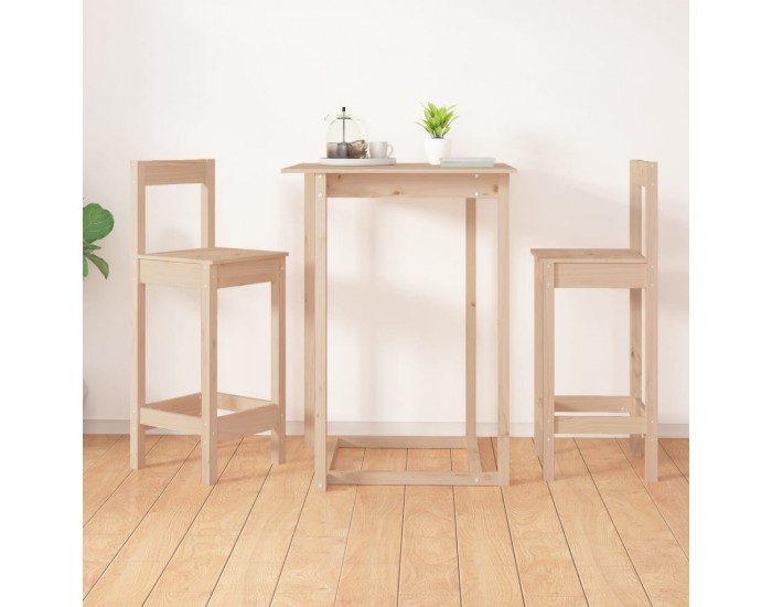 Sonata H Бар столове 2 бр 40x41,5x112 см борово дърво масив