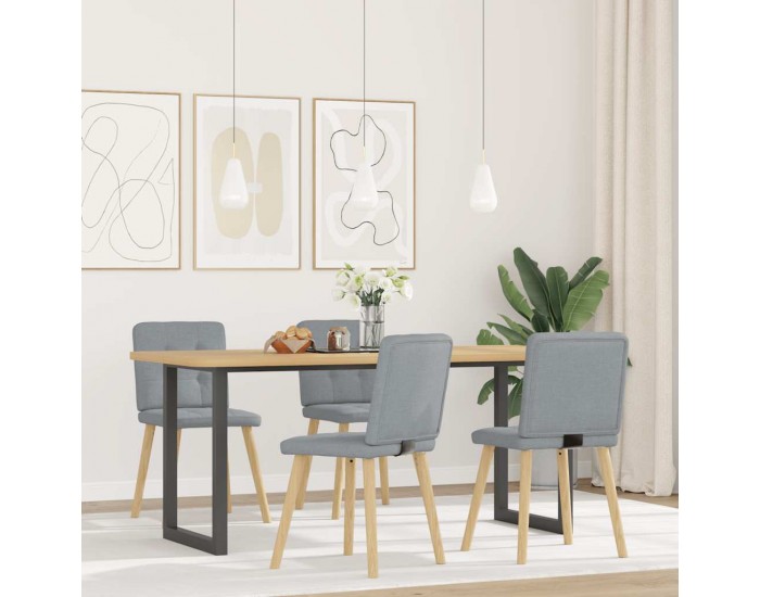 Sonata H Трапезни столове, 4 бр, светлосиви, текстил