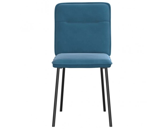 Sonata H Трапезни столове, 6 бр, сини, кадифе