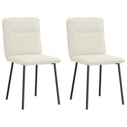 Sonata H Трапезни столове, 2 бр, кремави, кадифе - Трапезни столове