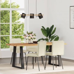 Sonata H Трапезни столове, 4 бр, кремави, кадифе - Столове