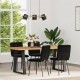 Sonata H Трапезни столове, 4 бр, черни, кадифе