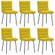 Sonata H Трапезни столове, 6 бр, жълти, кадифе