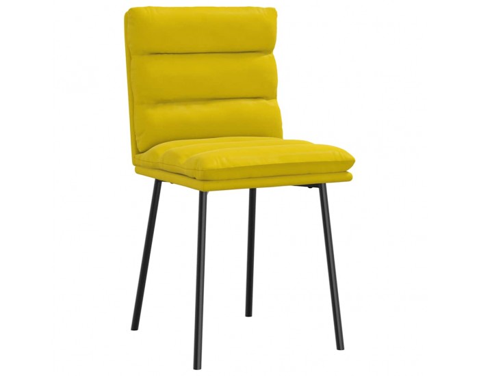Sonata H Трапезни столове, 6 бр, жълти, кадифе