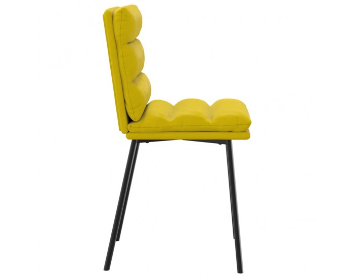 Sonata H Трапезни столове, 6 бр, жълти, кадифе