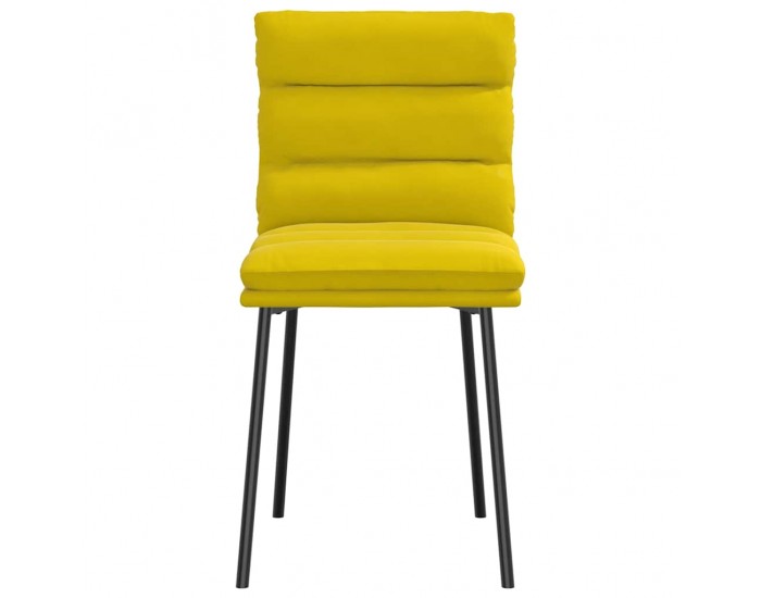 Sonata H Трапезни столове, 6 бр, жълти, кадифе