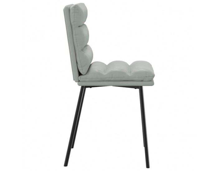 Sonata H Трапезни столове, 6 бр, светлосиви, кадифе