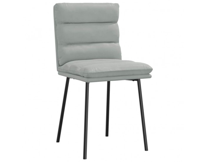 Sonata H Трапезни столове, 6 бр, светлосиви, кадифе