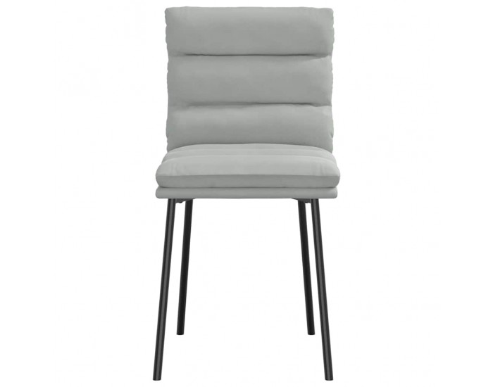 Sonata H Трапезни столове, 6 бр, светлосиви, кадифе