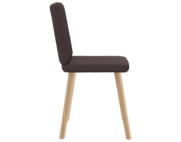 Sonata H Трапезни столове, 4 бр, тъмнокафяви, текстил